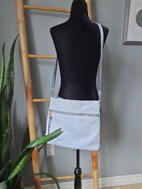 Margot NEW YORK Light Blue Crossbody Shoulder Bag
